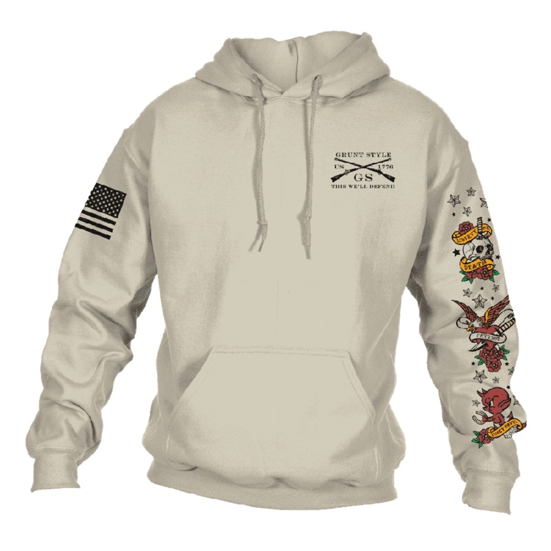 Freedom Ink Hoodie – Sand Small