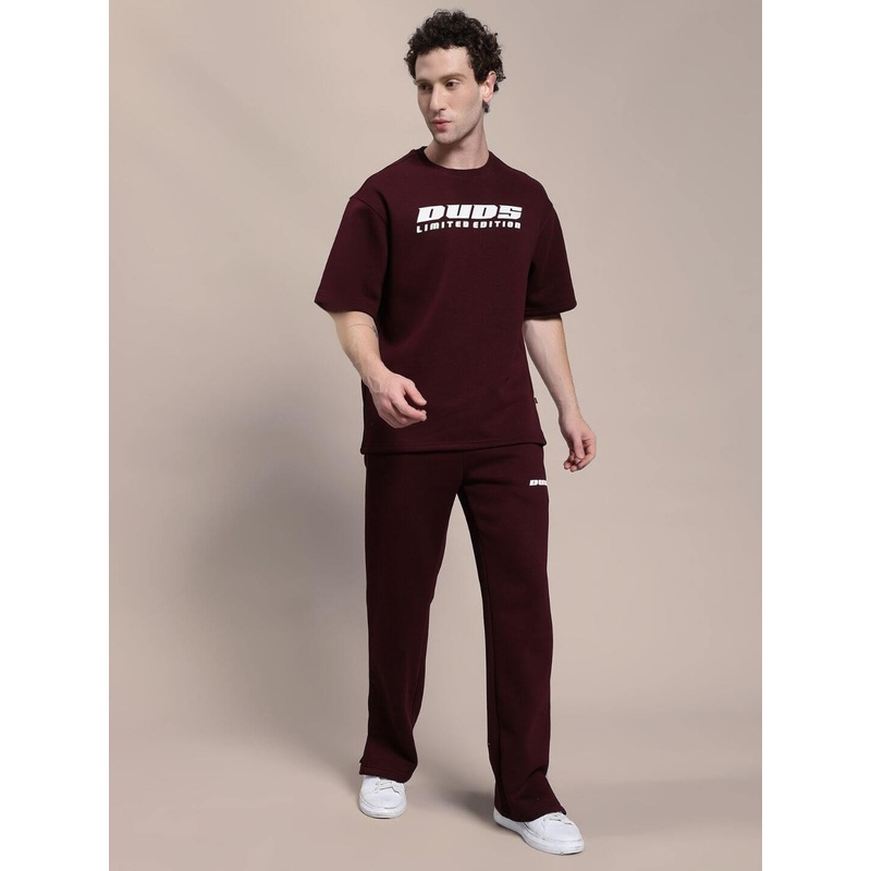 SKODA FLEECE CO-ORD SET MAROON XS