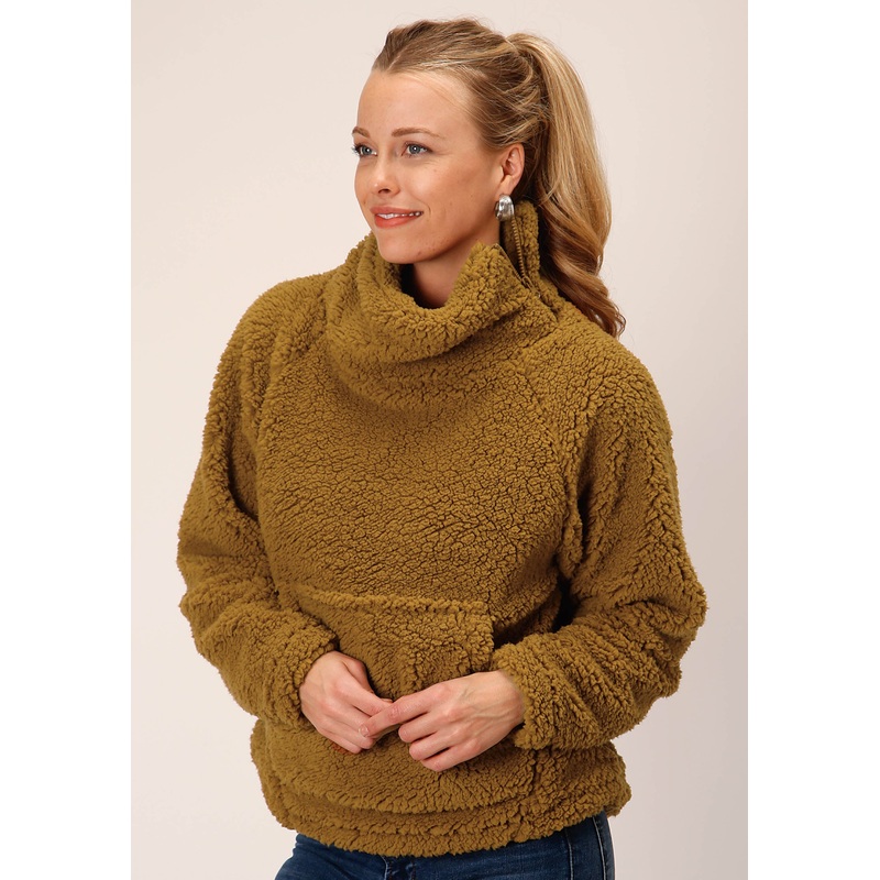 Womens Teddy Bear Brown Polar Fleece Pullover XS