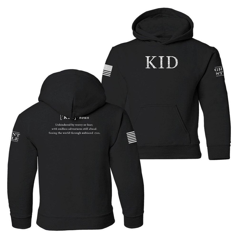 Youth Kid Defined Hoodie – Black Small