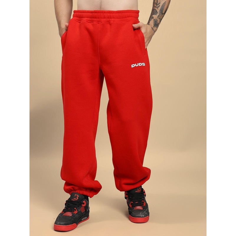 ZENO RELAXED FIT FLEECE JOGGER RED XS