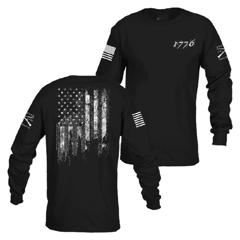 1776 Flag Long Sleeve – Black Small