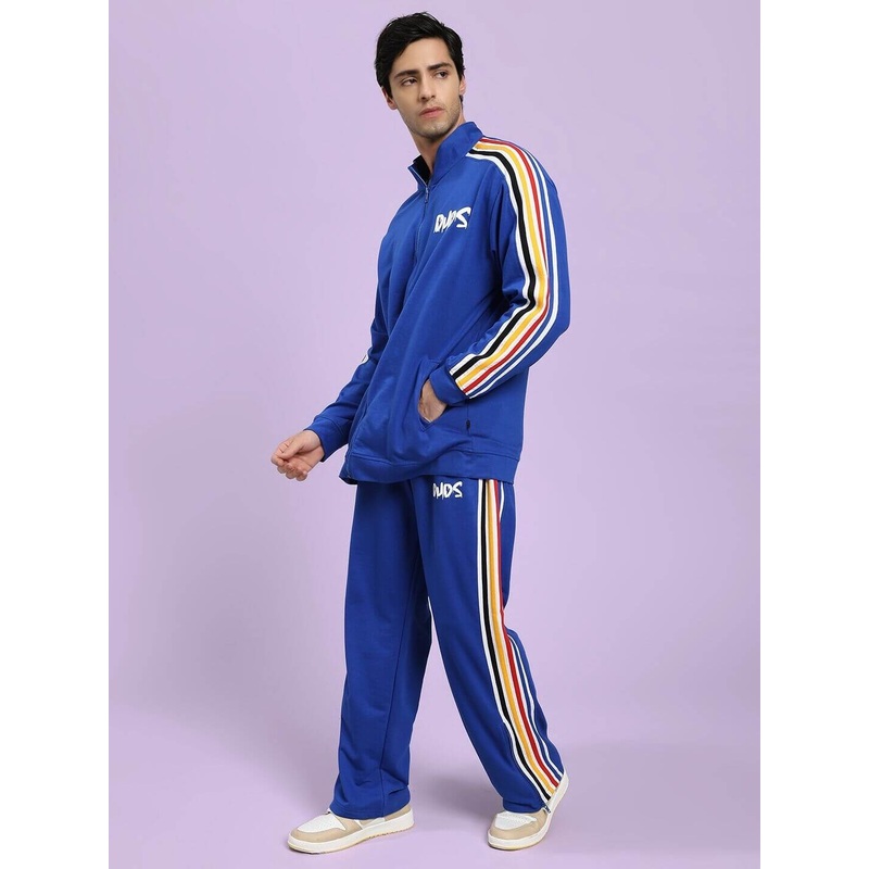 MODERN EDGE MULTI-STRIPE CO-ORD SET ROYAL BLUE XS