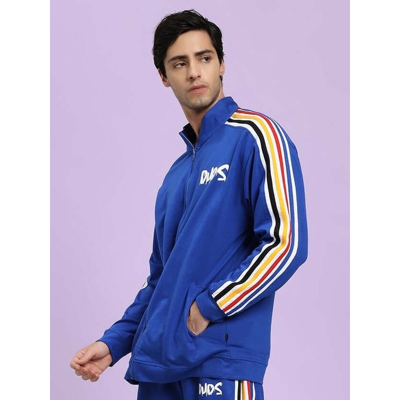 MODERN EDGE MULTI-STRIPE JACKET ROYAL BLUE XS