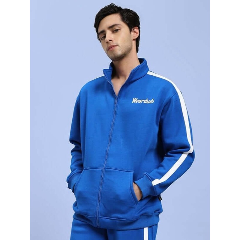 RAPID STRIDE COTTON FLEECE JACKET ROYAL BLUE XS