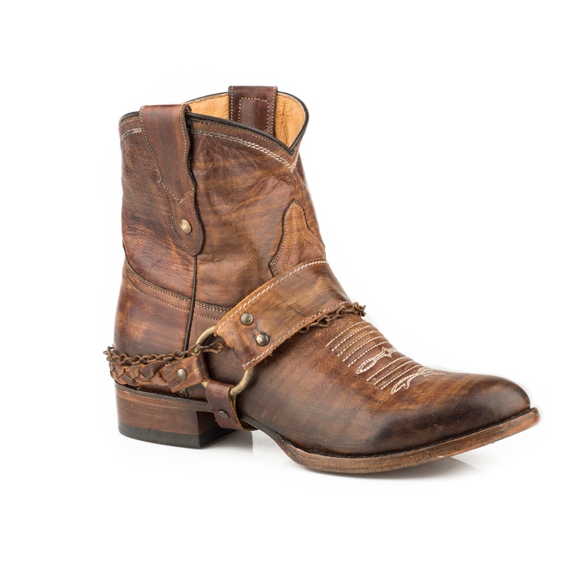 Womens Vintage Brown Leather Vamp And Shaft 5 R