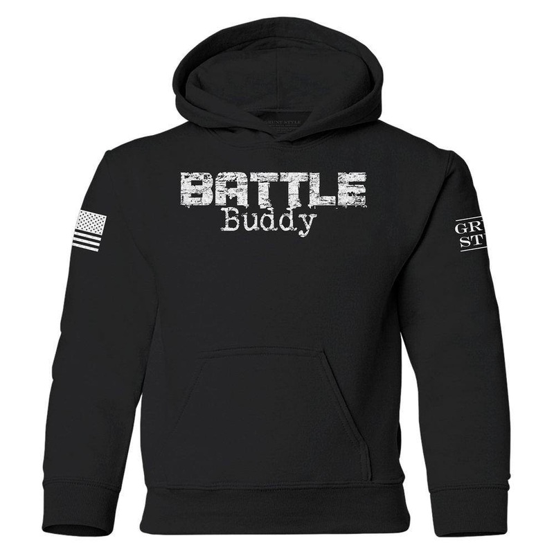 Youth Battle Buddy Hoodie – Black Small