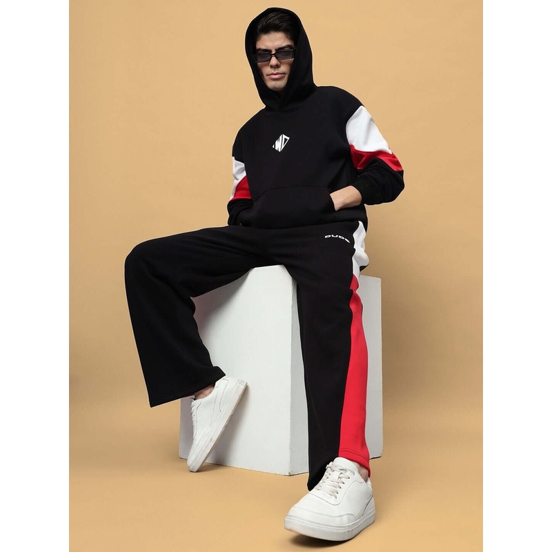 BRIO FLEECE COLORBLOCK CO-ORD BLACK S