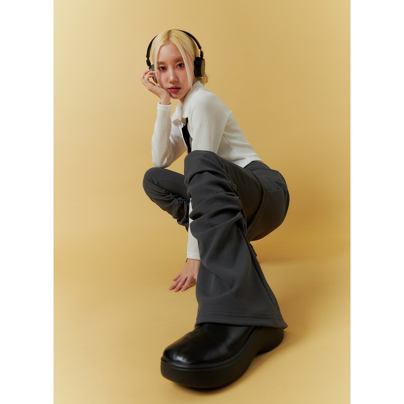 Cargo Skirt with Wide Leg Pants IF408 Dark gray S/M