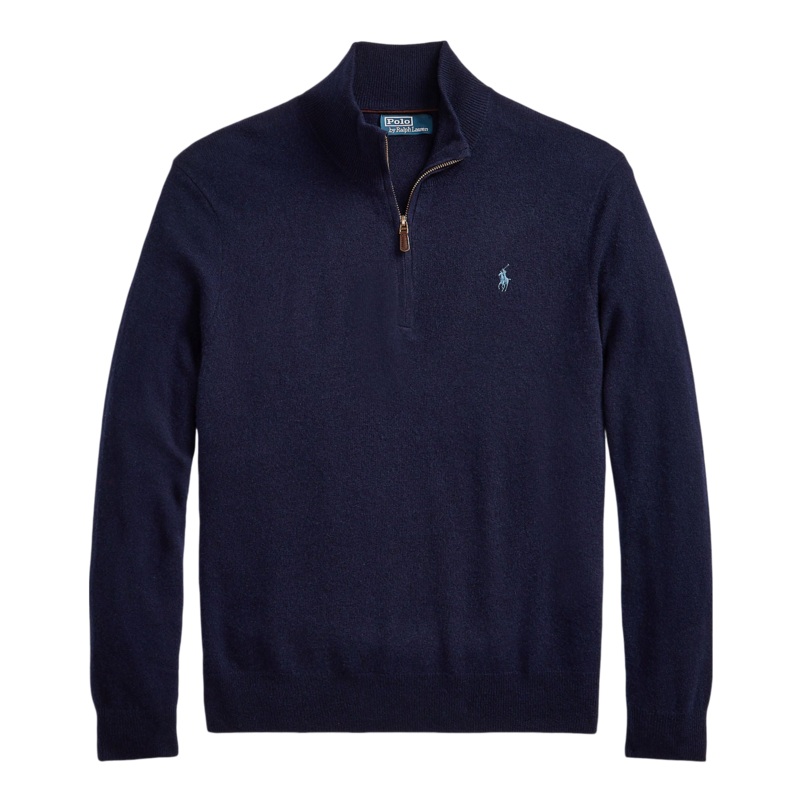 Polo Ralph Lauren Zip Neck Pullover Hunter Navy Medium