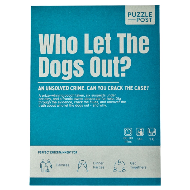 Puzzle Post Who Let The Dogs Out? Blue One Size