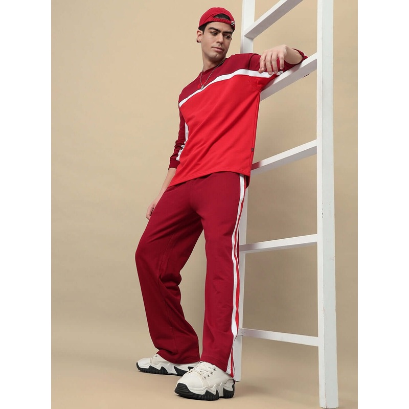 ZEST OVERSIZED CO-ORD SET MAROON XS