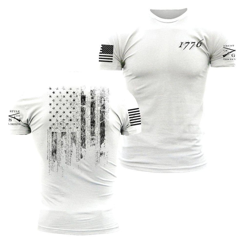 1776 Flag T-Shirt – White Small