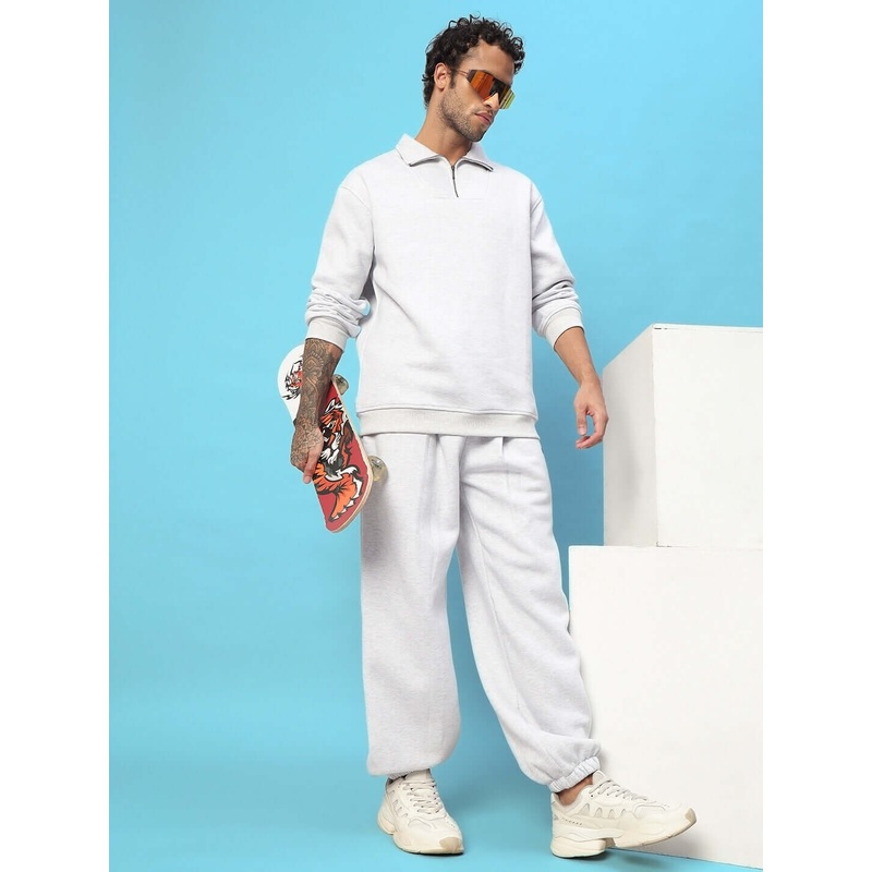 BONAFIDE FLEECE CO-ORD MELANGE GREY XS