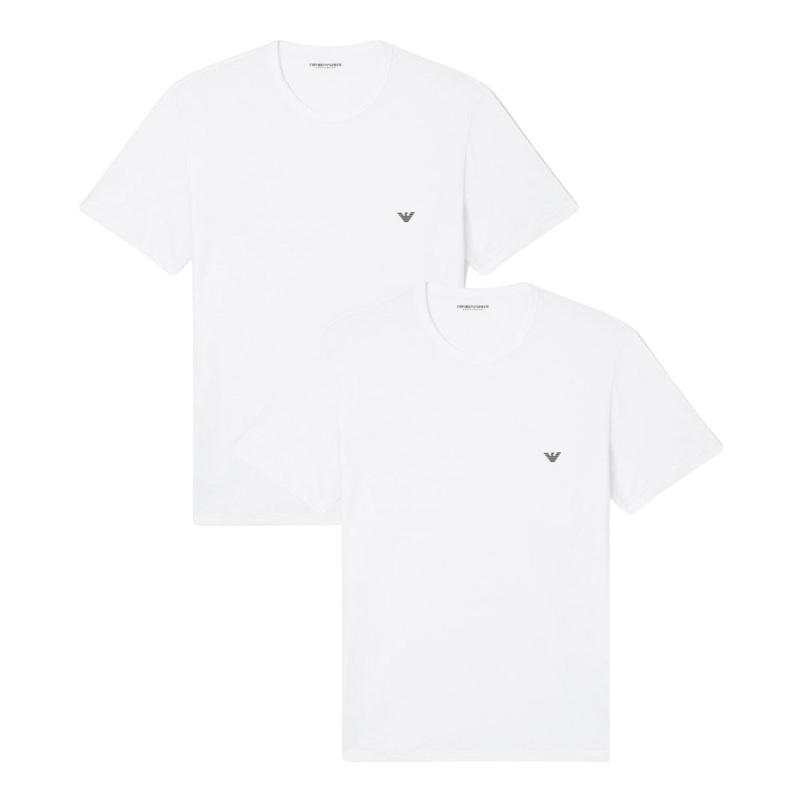Emporio Armani Short Sleeve T-shirt 2 Pack White/White Medium