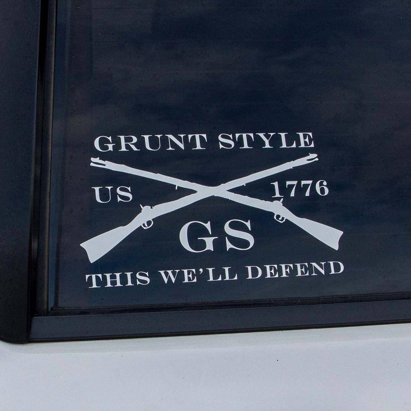 Grunt Style Full Logo 6″ White Decal