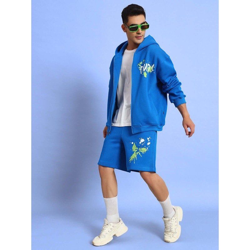 NO DRAMA FLEECE CO-ORD ROYAL BLUE XS