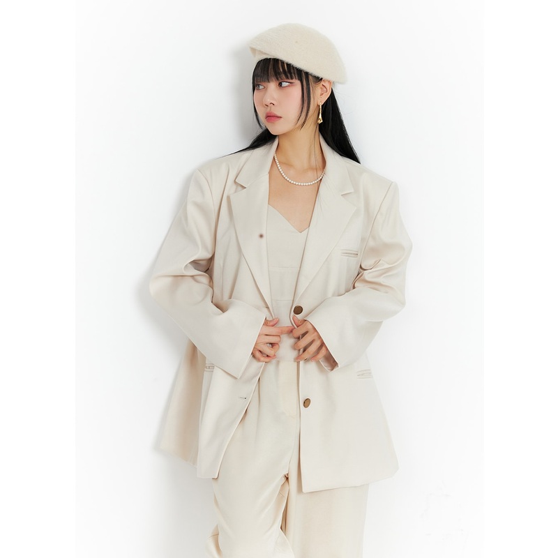 Oversized Blazer IF402 Light beige M/L