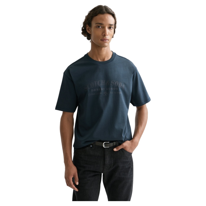 Scotch & Soda Front Artwork Relaxed Fit T-shirt Carbon Medium