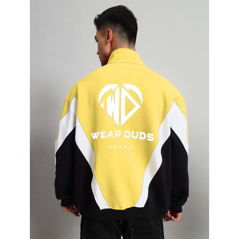 WD ALFA FLEECE COLORBLOCK JACKET YELLOW XS