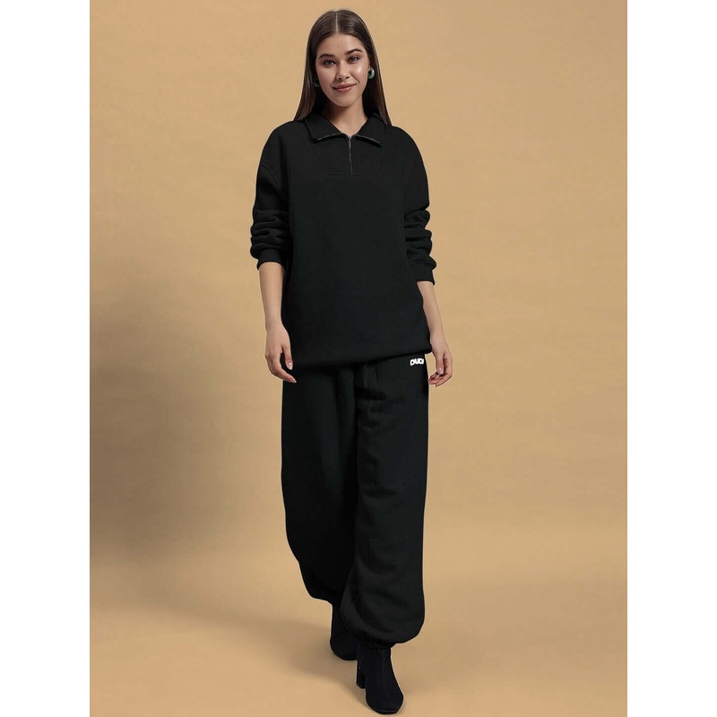 WOMEN BONA-FIDE FLEECE CO-ORD BLACK S