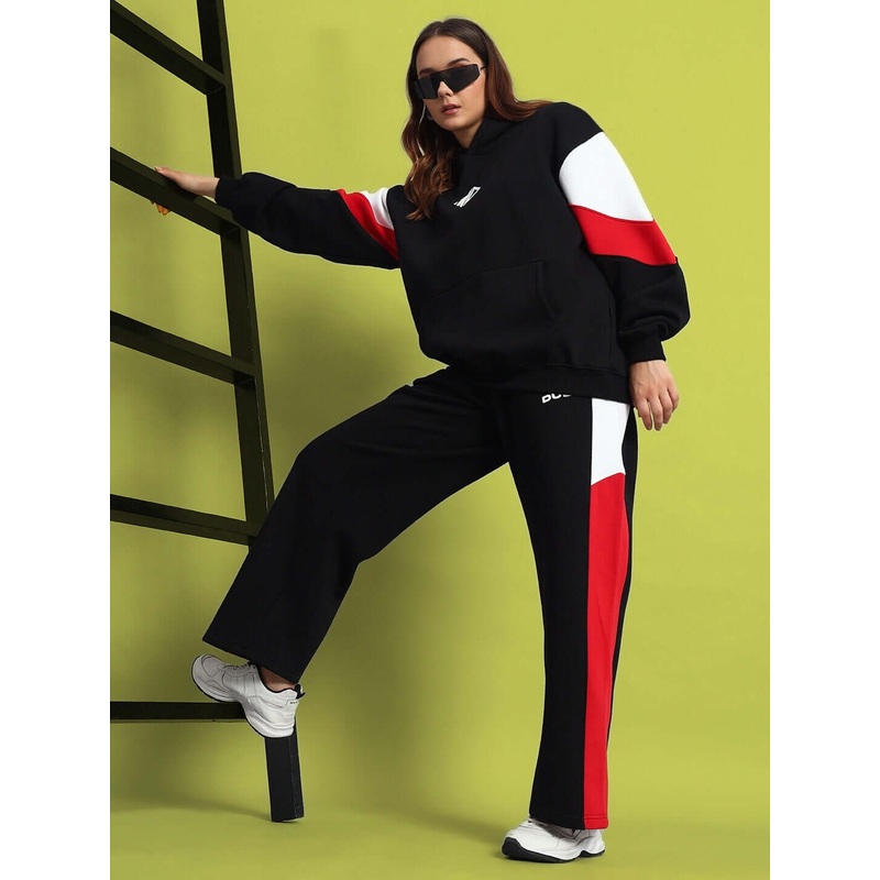 WOMEN BRIO COLORBLOCK CO-ORD BLACK S