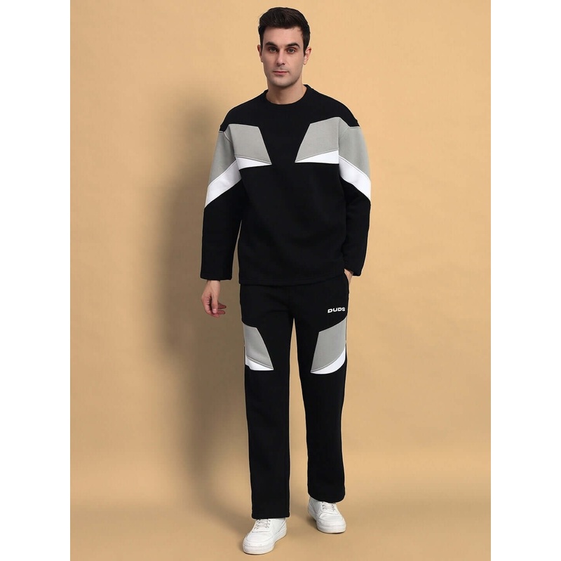 AVIATOR FLEECE COLORBLOCK CO-ORD BLACK XS