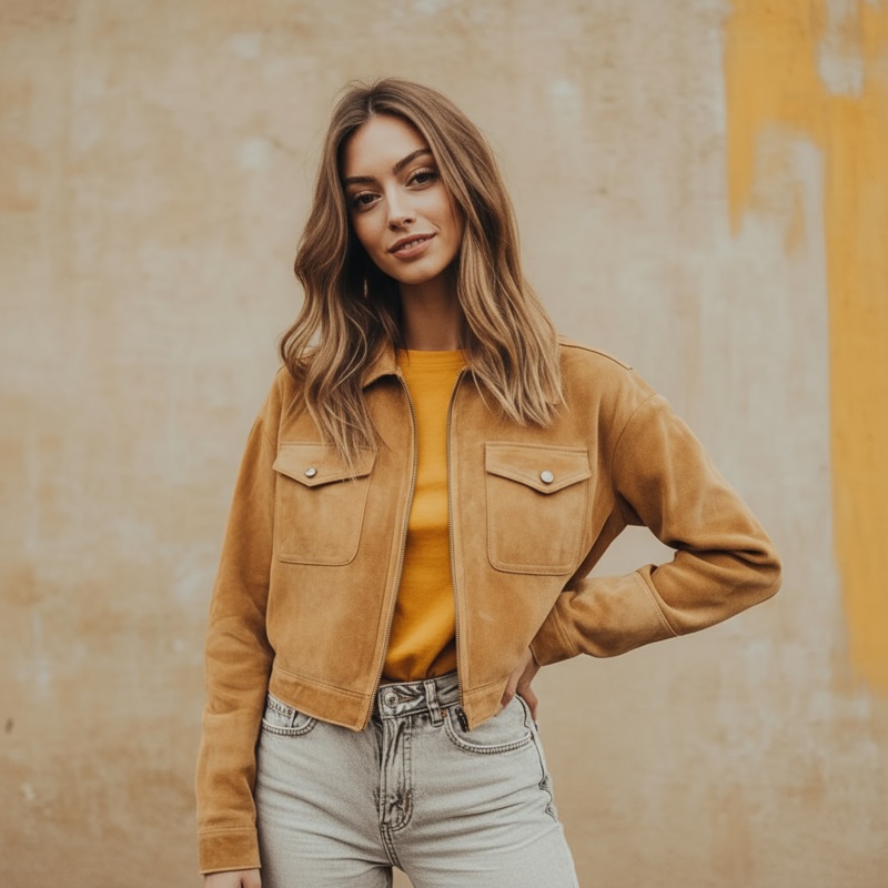 Bella Jacket XXS Tan Suede