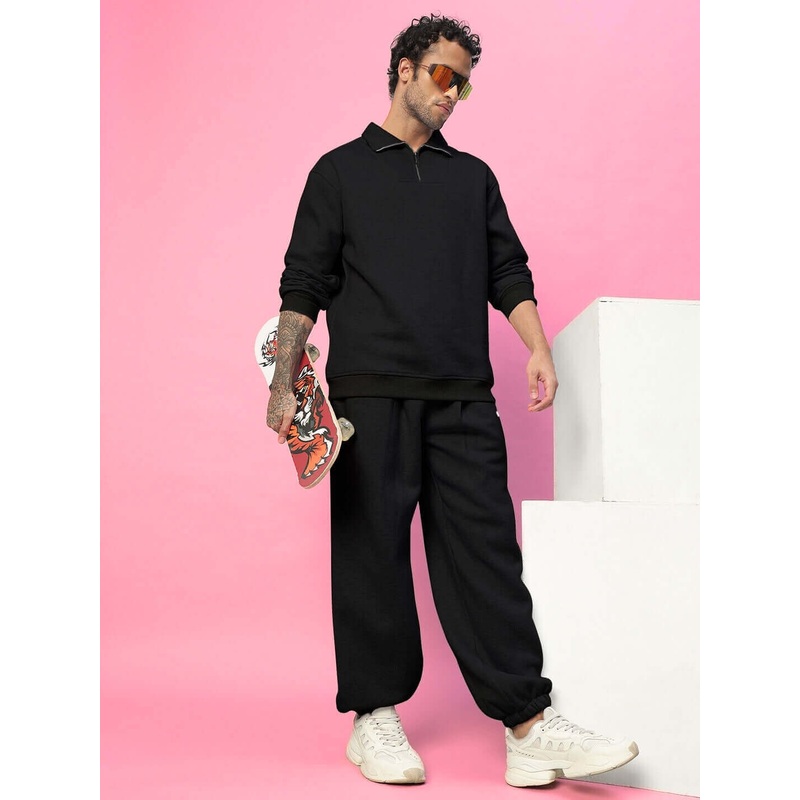 BONA-FIDE COTTON FLEECE CO-ORD BLACK XS