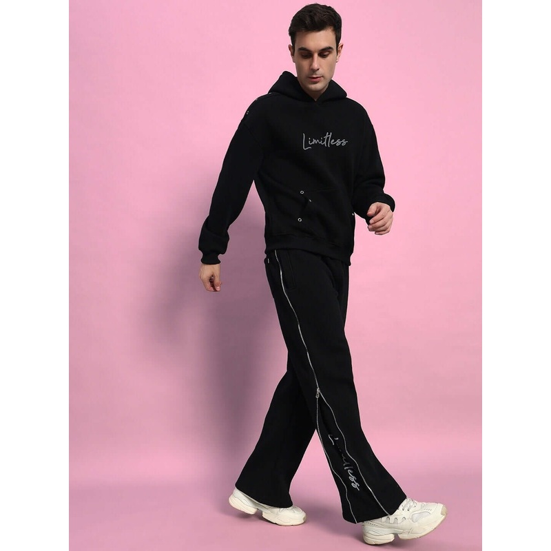 LIMITLESS FLEECE REFLECTOR CO-ORD BLACK XS