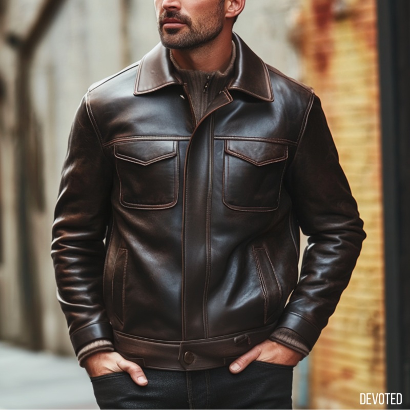 Thunderstreak Jacket XS Brown Leather