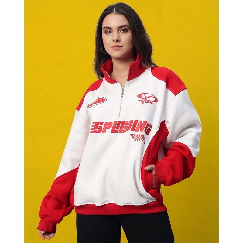 WOMEN’S SPEEDING COLORBLOCK JACKET RED XS