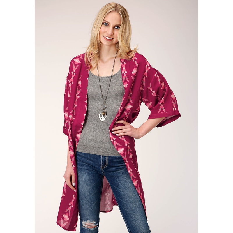 Womens  Wine Aztec Print Short Sleeve  Cardigan XS