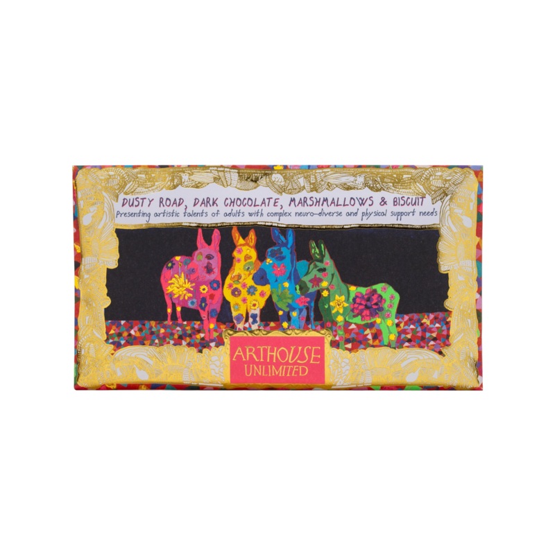 Arthouse Unlimited Dusty Road Silky Dark Chocolate Bar Marshmallows & Biscuit 85g