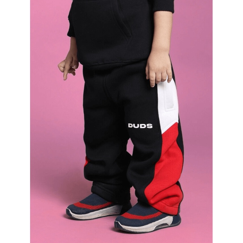 BEANIE FLEECE JOGGER FOR BOYS GIRLS BLACK 1-2 YRS