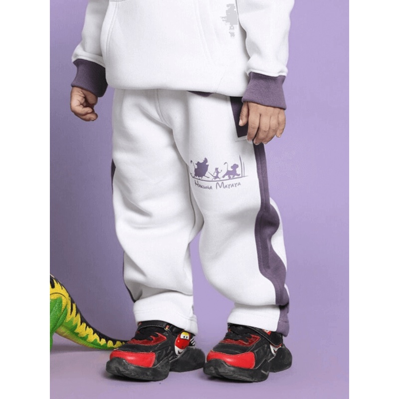 HAKUNA MATATA FLEECE PANT FOR BOYS GIRLS WHITE VIOLET 1-2 YRS