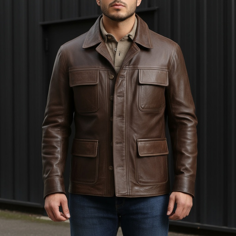 Invader Jacket XS brown leather