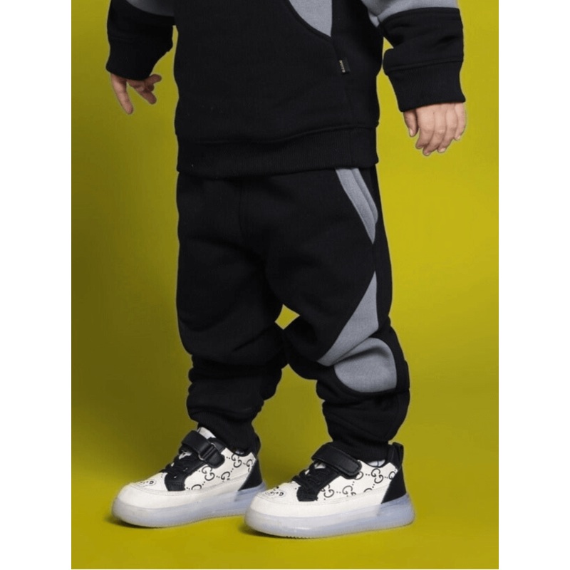 WD GORBCORE FLEECE COLORBLOCK PANT FOR BOYS GIRLS BLACK 1-2 YRS