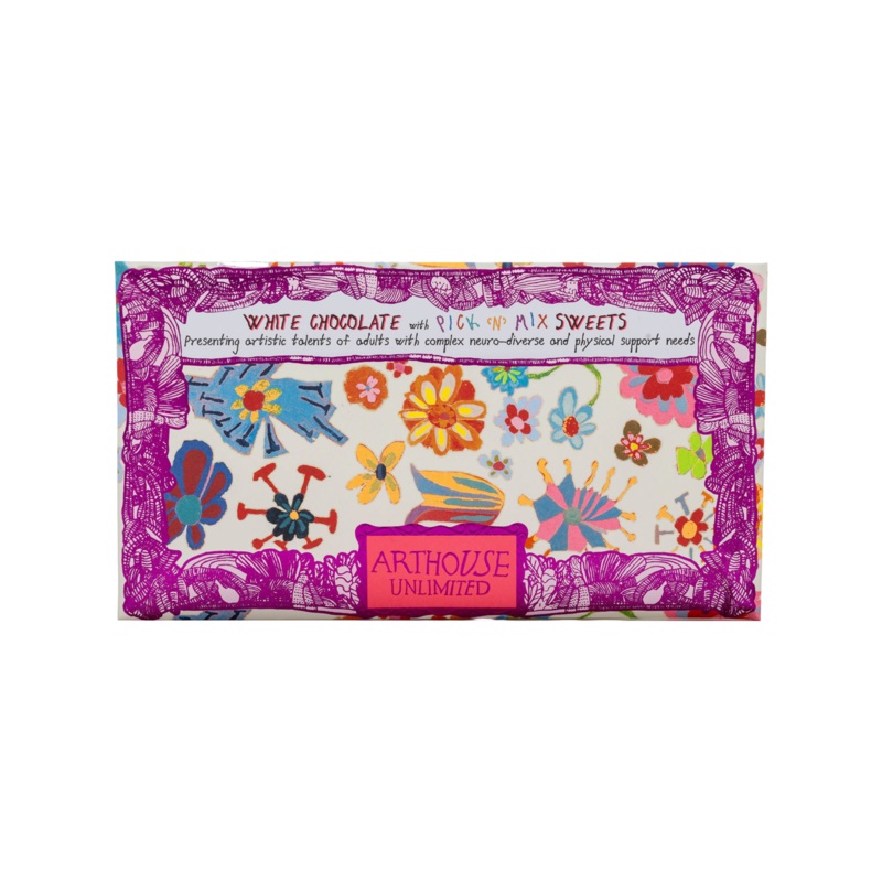 Arthouse Unlimited Yellow Daffodil, White Chocolate Bar Pick’n’Mix Sweets 85g