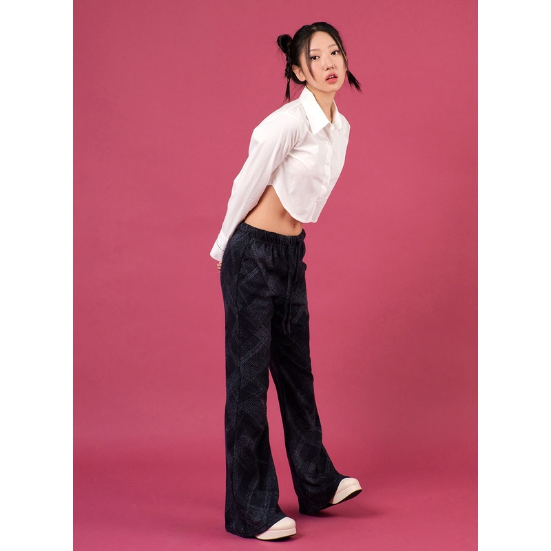 Graphic Sweatpants IJ403 Dark blue S/M