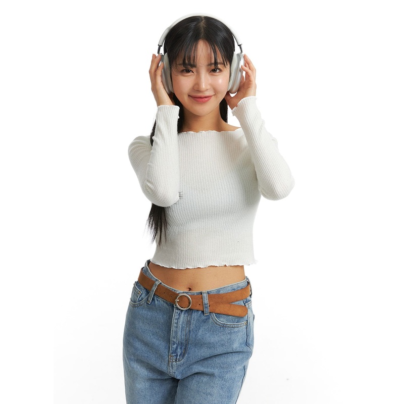 Slim Fit Solid Long Sleeve OJ405 Light beige S/M