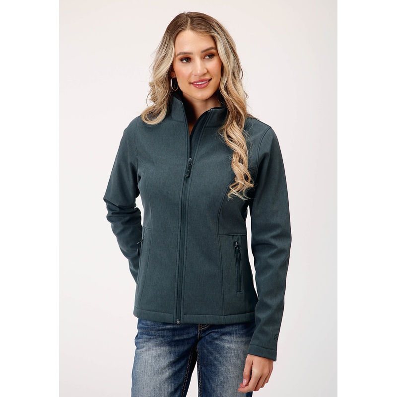 Womens Heather Grey Soft Shell Tech Jacket XS