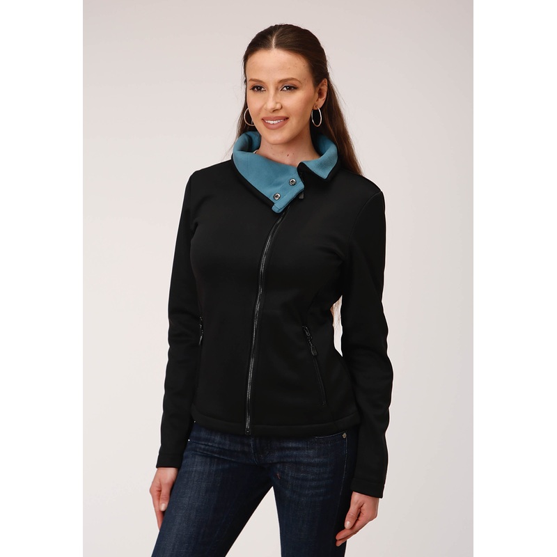 Womens Interlock Bonded Fleece Tech Jacket XS