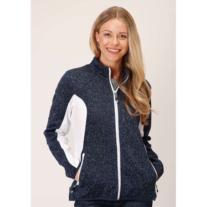 Womens Sweater Bonded Fleece Jacket Tech Jacket XS