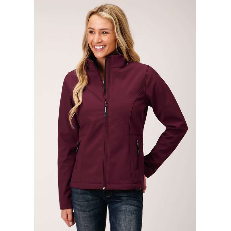Womens Wine Softshell Tech Jacket XS