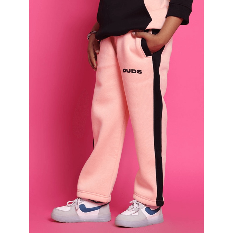 CLUB HOUSE FLEECE JOGGER FOR BOYS GIRLS BLACK BEIGE 1-2 YRS