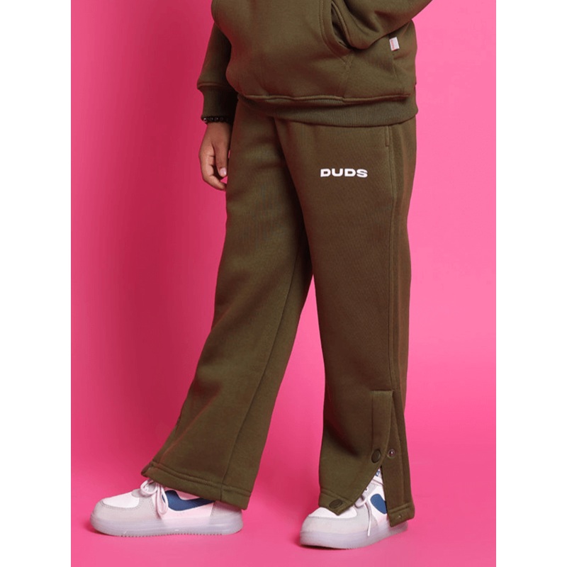 RARE EDITION FLEECE PANT FOR BOYS GIRLS OLIVE GREEN 1-2 YRS