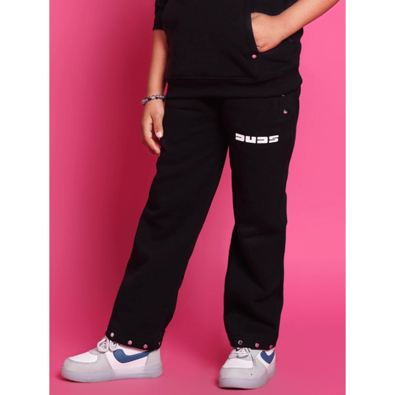 SHOOTER FLEECE PANT FOR BOYS GIRLS BLACK 1-2 YRS