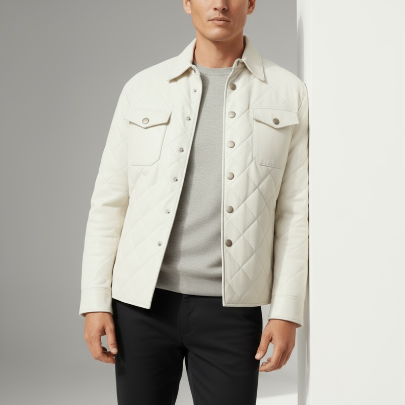 Shooter Jacket XS White Leather