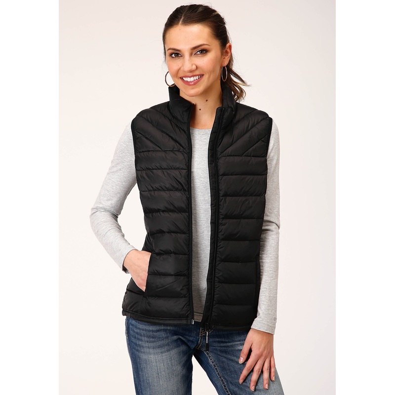 Womens Down  Cushable Down Filled Vest  Black XS